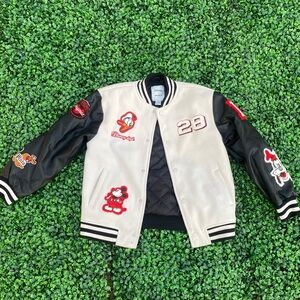 Forever 21 Kids Varsity Jacket with Black and Cream
